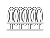 トンネルの遊具アイコン（線画）の無料イラスト