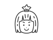 金太郎の顔（線画）の無料イラスト