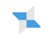 折り紙で作った、手裏剣のアイコンの無料イラスト