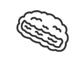 惣菜の、ハムカツのアイコン（線画）の無料イラスト