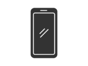 スマートフォンのシルエットの無料イラスト