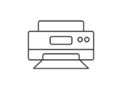 インクジェットプリンターのアイコン（線画）の無料イラスト