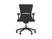 オフィスチェアのシルエットの無料イラスト