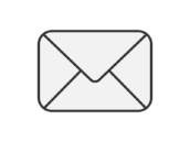 メールのアイコン（線画カラー）の無料イラスト
