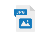 拡張子の、JPGファイルのアイコンの無料イラスト