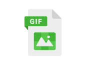 拡張子の、GIFファイルのアイコンの無料イラスト