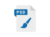 拡張子の、PSDファイルのアイコンの無料イラスト