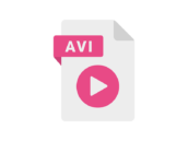 拡張子の、AVIファイルのアイコンの無料イラスト