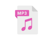 拡張子の、MP3ファイルのアイコンの無料イラスト