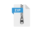 拡張子の、ZIPファイルのアイコンの無料イラスト
