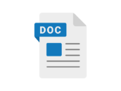 拡張子の、DOCファイルのアイコンの無料イラスト