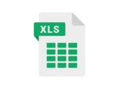 拡張子の、XLSファイルのアイコンの無料イラスト