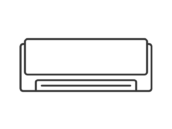 エアコンのアイコン（線画）の無料イラスト