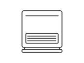 電気ヒーターのアイコン（線画）の無料イラスト