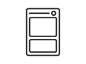 トレーディングカードのアイコン（線画）の無料イラスト