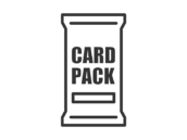 トレーディングカードの、パックのアイコン（線画）の無料イラスト