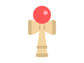 ホビーの、けん玉のアイコンの無料イラスト