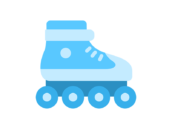 ホビーの、ローラースケートのアイコンの無料イラスト