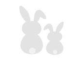 座っている、うさぎの親子の後ろ姿の無料イラスト｜透過PNG・商用利用OK
