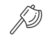 斧のアイコン（線画）の無料イラスト｜透過PNG・商用利用OK