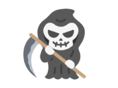 死神のキャラクターのアイコンの無料イラスト｜透過PNG・商用利用OK