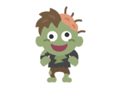 ゾンビのキャラクターのアイコンの無料イラスト｜透過PNG・商用利用OK