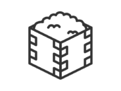 桐箱に入った、お米のアイコン（線画）の無料イラスト｜透過PNG・商用利用OK