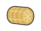 米俵のアイコン（線画カラー）の無料イラスト｜透過PNG・商用利用OK