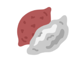 銀紙で包まれた、サツマイモのアイコンの無料イラスト｜透過PNG・商用利用OK