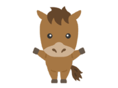 馬のキャラクター無料イラスト｜午年素材・商用利用可フリー素材（透過PNG）