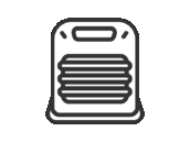 ファンヒーターのアイコンの無料イラスト｜透過PNG・商用利用OK