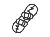 スノーボードのアイコン（線画）の無料イラスト｜透過PNG・商用利用OK
