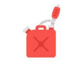 赤色の灯油タンクとポンプのアイコンの無料イラスト｜透過PNG・商用利用OK