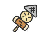 おでん串のアイコン（線画カラー）の無料イラスト｜透過PNG・商用利用OK