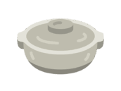 蓋をした、土鍋のアイコンの無料イラスト｜透過PNG・商用利用OK
