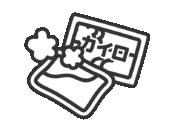 使い捨てカイロとパッケージのアイコン（線画）の無料イラスト｜透過PNG・商用利用OK