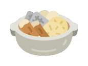 鍋に入った、おでんのアイコンの無料イラスト｜フリー素材・透過PNG・商用利用OK