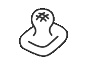 膨らんだ、餅のアイコン（線画）の無料イラスト｜透過PNG・商用利用OK