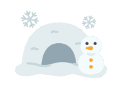 雪で作った、鎌倉のアイコンの無料イラスト｜透過PNG・商用利用OK