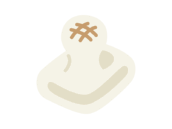 膨らんだ、餅のアイコンの無料イラスト｜透過PNG・商用利用OK