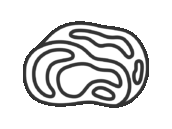 生の、豚肉ブロックのアイコン（線画）の無料イラスト｜透過PNG・商用利用OK