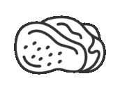 生の、鶏もも肉のアイコン（線画）の無料イラスト｜透過PNG・商用利用OK