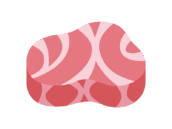 生の、フィレステーキ肉のアイコンの無料イラスト｜透過PNG・商用利用OK