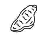 生の、手羽中のアイコン（線画）の無料イラスト｜透過PNG・商用利用OK