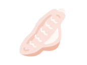 生の、手羽中のアイコンの無料イラスト｜透過PNG・商用利用OK