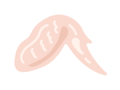 生の、手羽先のアイコンの無料イラスト｜透過PNG・商用利用OK