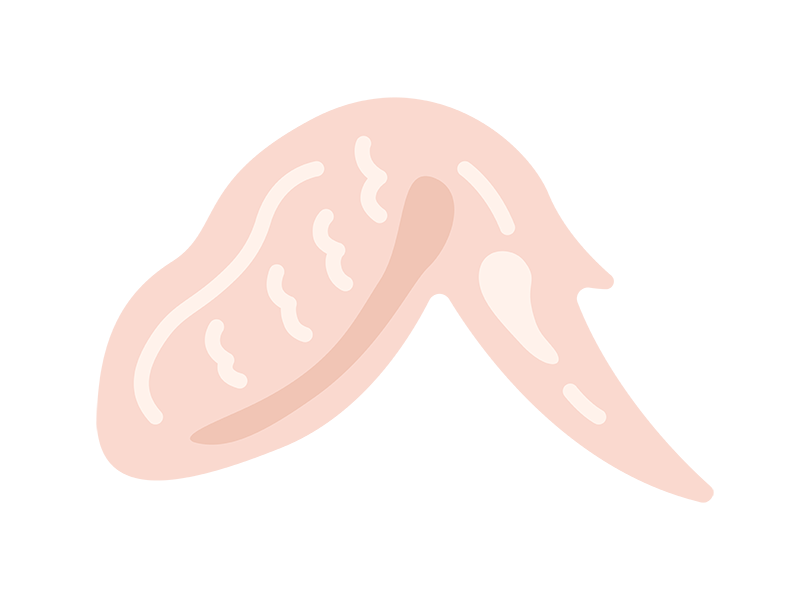 生の、手羽先のアイコンの無料イラスト|透過PNG・商用利用OK