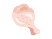 生の、手羽元のアイコンの無料イラスト｜透過PNG・商用利用OK