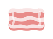 生の、豚バラ肉スライスのアイコンの無料イラスト｜透過PNG・商用利用OK