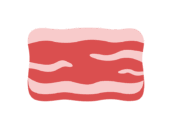 生の、牛バラ肉スライスのアイコンの無料イラスト｜透過PNG・商用利用OK